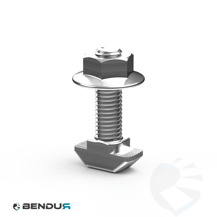 Hammer head screw BSB - slot 10 | 3.0 - M8x30 + flange nut