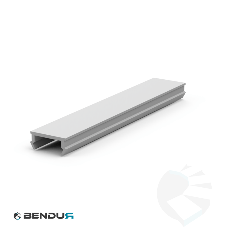 Plastic cover profile BSB pp - slot 8 | gray (ral 7035) - l=2m
