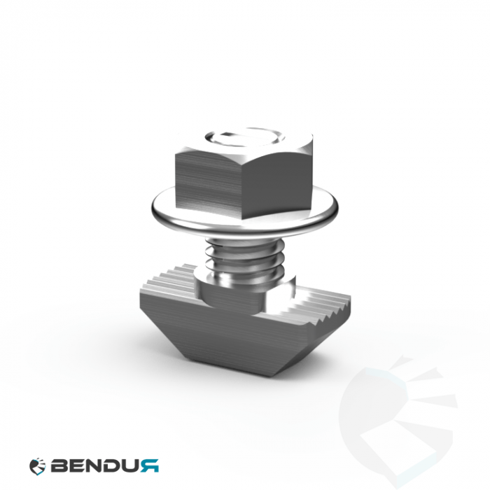 Hammer head screw BSB - slot 8 | 1.5 + flange nut Hammer head screw BSB - slot 8 | 1.5 + flange nut