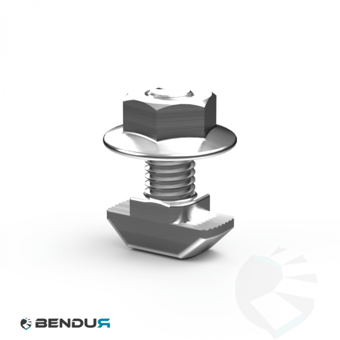 Hammer head screw BSB - slot 10 | 3.0 + flange nut Hammer head screw BSB - slot 10 | 3.0 + flange nut