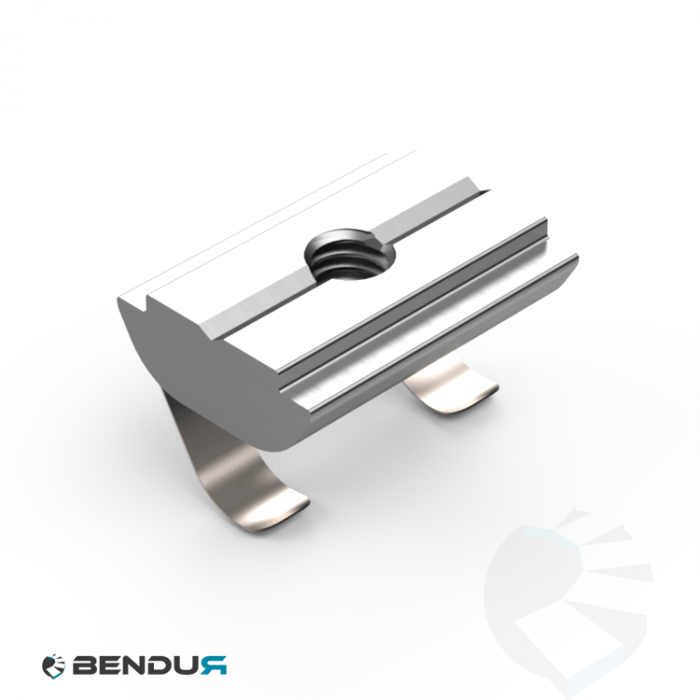 ROLL-IN T-SLOT NUT SA BSB WITH SPRING LEAF - SLOT 8 | 11.6x4.6 - 1.0 ROLL-IN T-SLOT NUT SA BSB WITH SPRING LEAF - SLOT 8 | 11.6x4.6 - 1.0