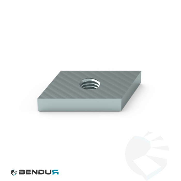 Rhombus threaded plate | 20.0x13.0x4.0 - M6 Rhombus threaded plate | 20.0x13.0x4.0 - M6