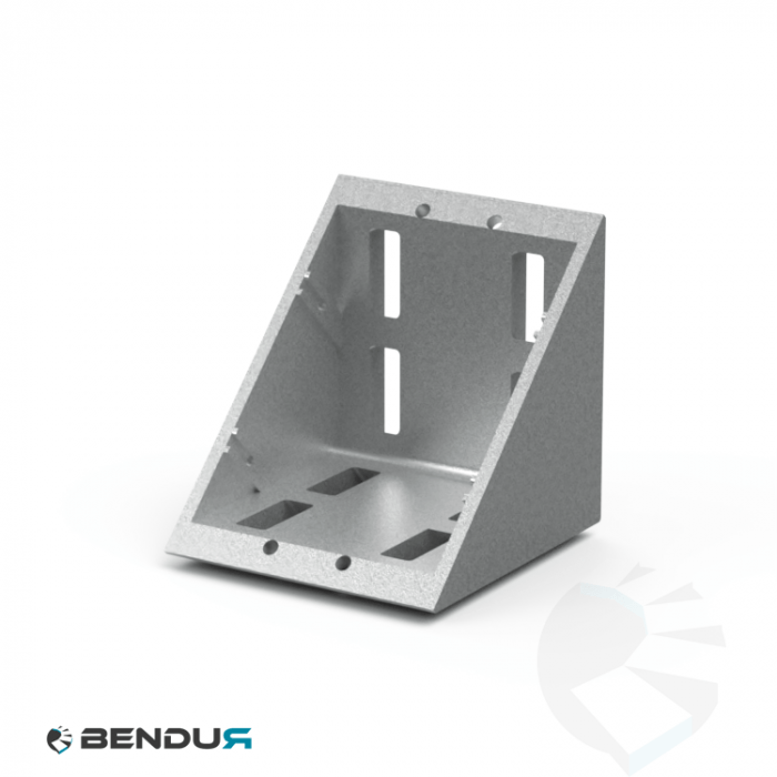 Zinc die-cast corner connector ISB - slot 8 | 80x80