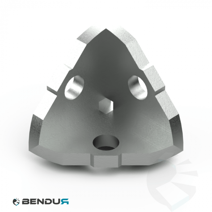 3-way corner connector ISB - slot 8 | 40x40