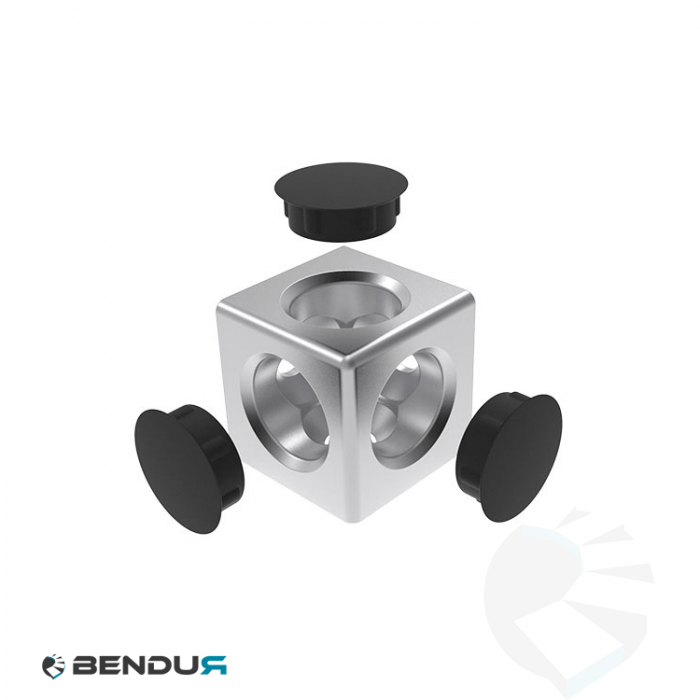 Aluminium cube connector 3D BSB - slot 6 | 20x20