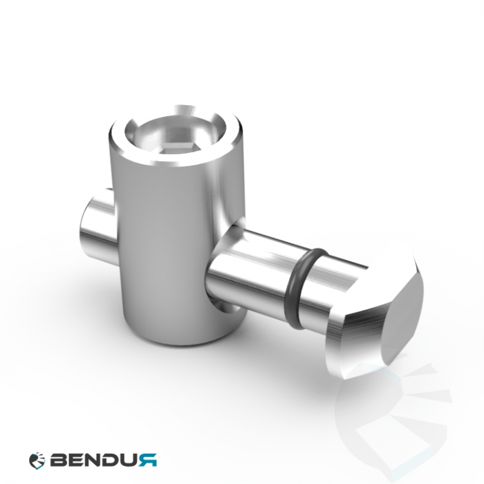 Central quick connector 90° BSB - slot 10 | 9.8x45.5 Central quick connector 90° BSB - slot 10 | 9.8x45.5