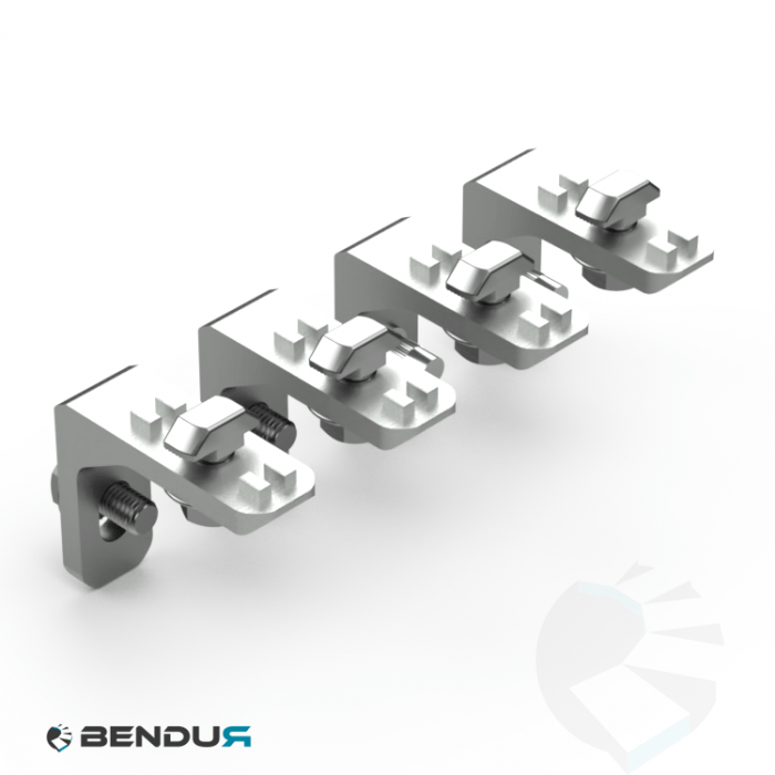 Aluminium suspension bracket BSB + assembly set - slot 10 Aluminium suspension bracket BSB + assembly set - slot 10