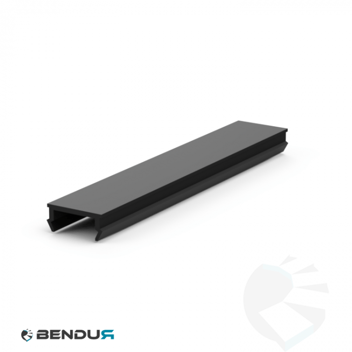 Plastic cover profile BSB pp - slot 8 | black - l=2m Plastic cover profile BSB pp - slot 8 | black - l=2m