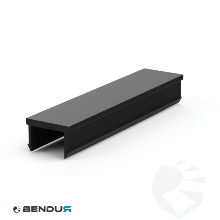 Plastic cover profile BSB pp - slot 10 | black - l=2m Plastic cover profile BSB pp - slot 10 | black - l=2m