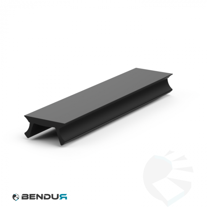 Plastic cover profile ISB pp - slot 6 | black - l=2m Plastic cover profile ISB pp - slot 6 | black - l=2m