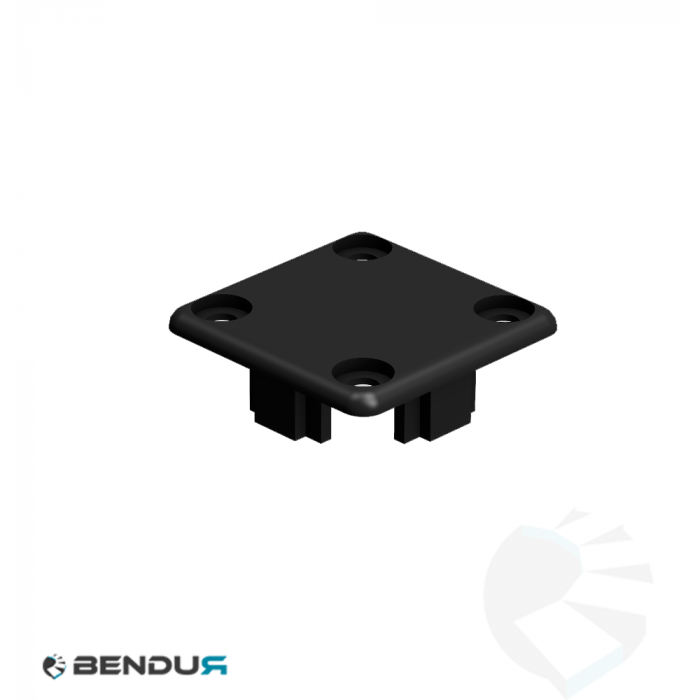 Plastic conduit cover cap - 4 bore holes | 40x40 Plastic conduit cover cap - 4 bore holes | 40x40