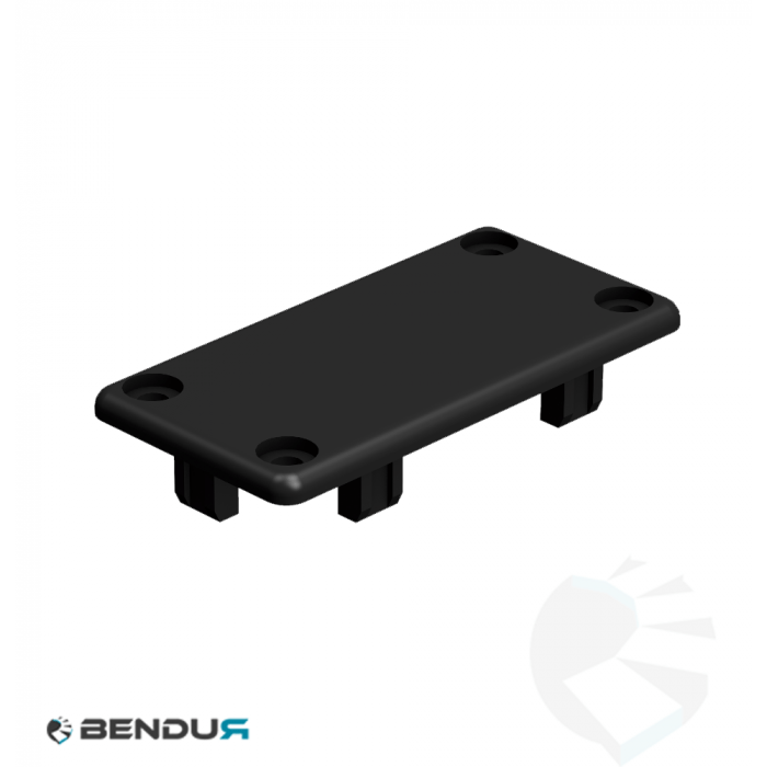 Plastic conduit cover cap - 4 bore holes | 40x80 Plastic conduit cover cap - 4 bore holes | 40x80