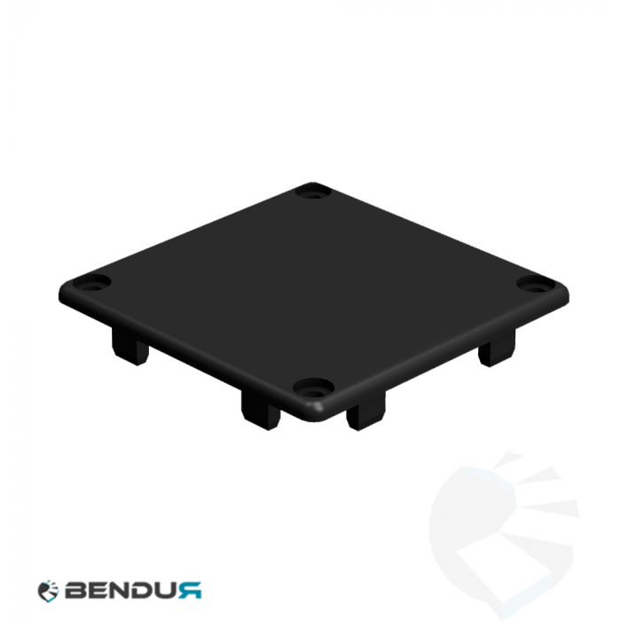 Plastic conduit cover cap - 4 bore holes | 80x80 Plastic conduit cover cap - 4 bore holes | 80x80