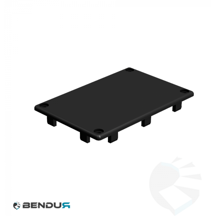 Plastic conduit cover cap - 4 bore holes | 80x120 Plastic conduit cover cap - 4 bore holes | 80x120