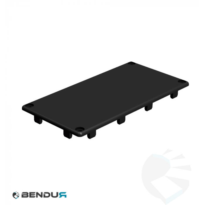 Plastic conduit cover cap - 4 bore holes | 80x160