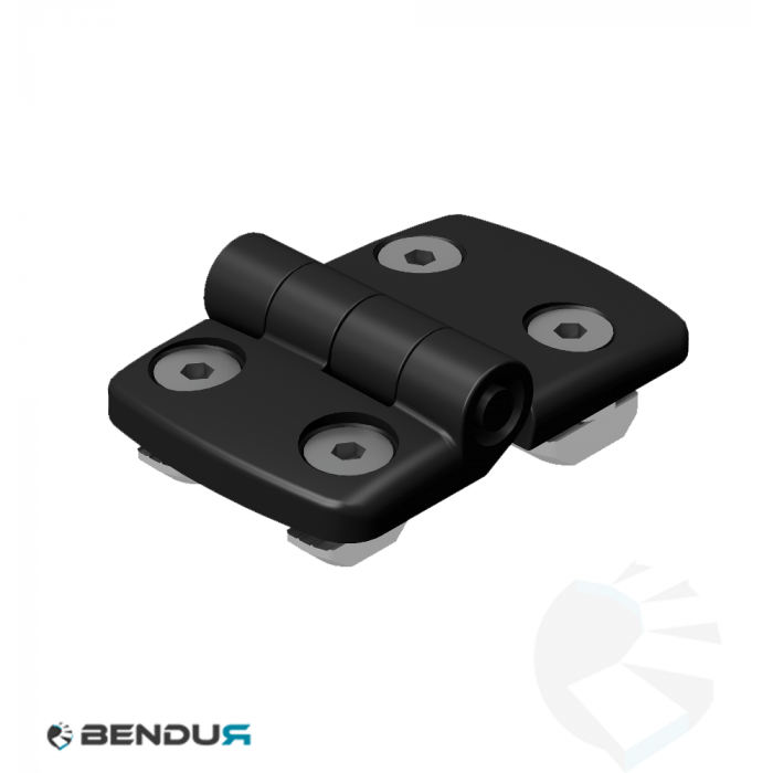 Plastic combi hinge none-detachable 30 + assembly set - slot 8/10 | 30x45 Plastic combi hinge none-detachable 30 + assembly set - slot 8/10 | 30x45