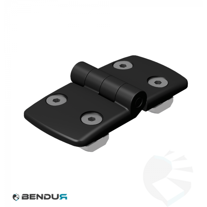 Plastic combi hinge none-detachable 45 + assembly set - slot 10 | 45x60 Plastic combi hinge none-detachable 45 + assembly set - slot 10 | 45x60