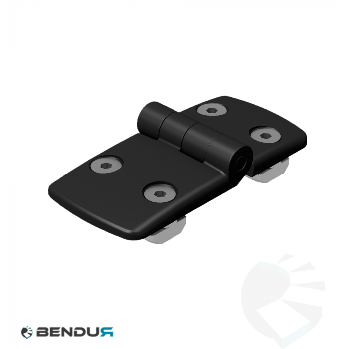 Plastic combi hinge none-detachable 50 + assembly set - slot 10 | 50x50 Plastic combi hinge none-detachable 50 + assembly set - slot 10 | 50x50