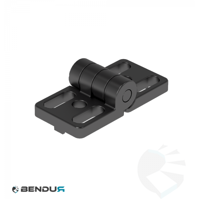 Zinc die-cast hinge 30 with oblong holes - slot 6 Zinc die-cast hinge 30 with oblong holes - slot 6