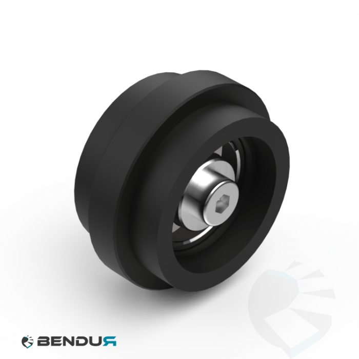 Slide roller with ball bearing + assembly set - slot 10 | Ø58 Slide roller with ball bearing + assembly set - slot 10 | Ø58