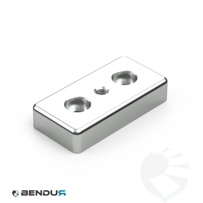Zinc die-cast transport and foot plate 40x80 Zinc die-cast transport and foot plate 40x80