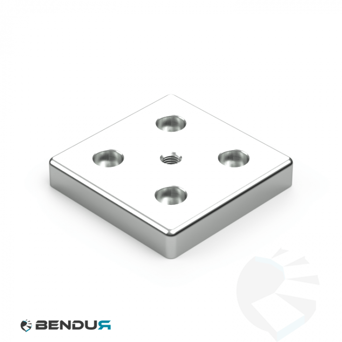 Zinc die-cast transport and foot plate 90x90 Zinc die-cast transport and foot plate 90x90