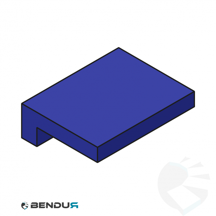 Extruded plastic L-profile | 23x7 blue UHMW-PE | l=60m