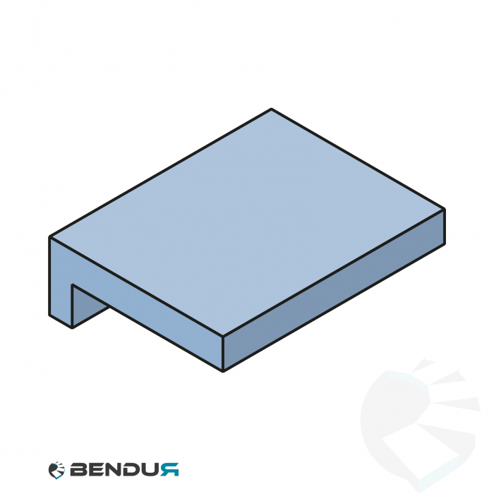 Extruded plastic L-profile | 23x9 blue BluLub | l=60m Extruded plastic L-profile | 23x9 blue BluLub | l=60m