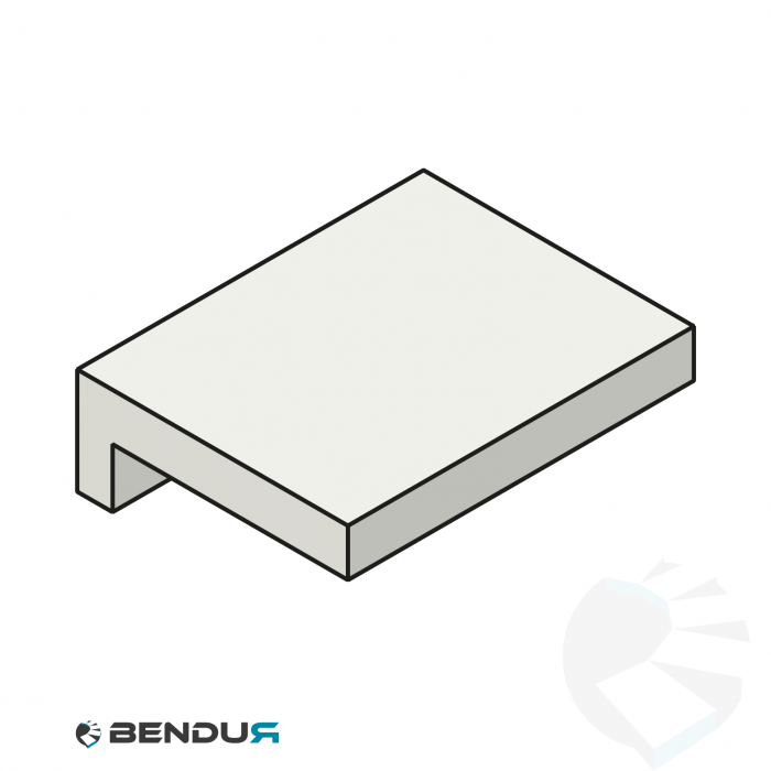 Extruded plastic L-profile | 23x9 Ti-white | l=60m Extruded plastic L-profile | 23x9 Ti-white | l=60m