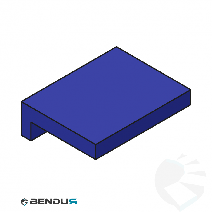 Extruded plastic L-profile | 23x9 blue UHMW-PE | l=60m Extruded plastic L-profile | 23x9 blue UHMW-PE | l=60m