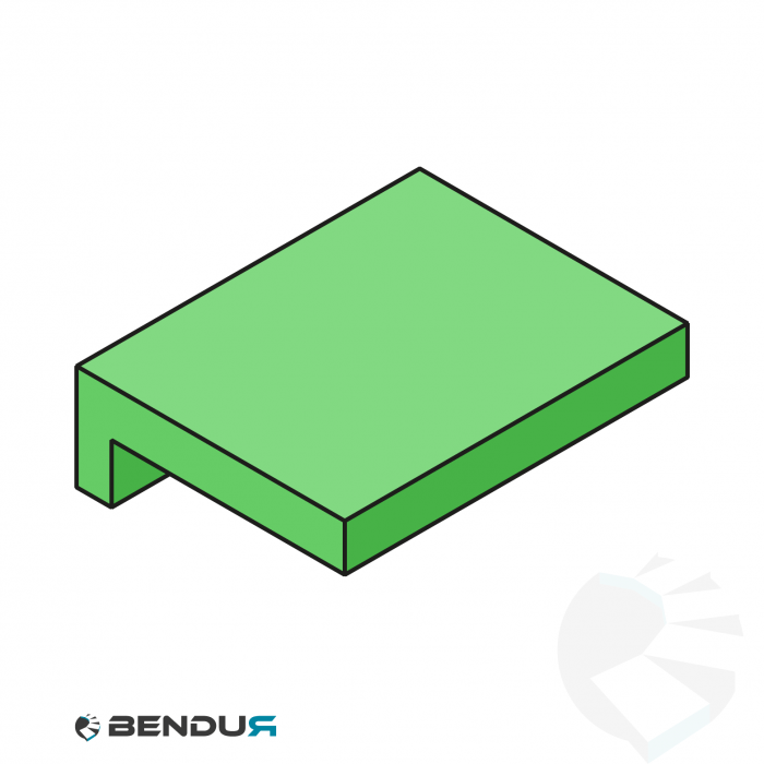 Extruded plastic L-profile | 23x9 green UHMW-PE | l=60m Extruded plastic L-profile | 23x9 green UHMW-PE | l=60m