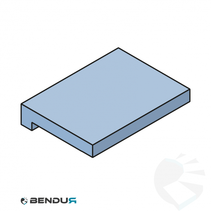 Extruded plastic L-profile | 20x5 blue BluLub | l=60m Extruded plastic L-profile | 20x5 blue BluLub | l=60m