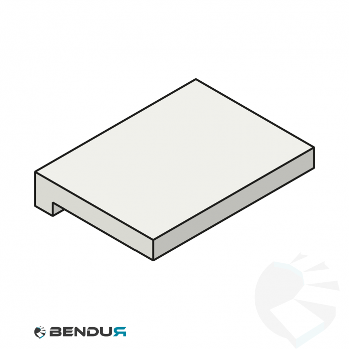 Extruded plastic L-profile | 20x5 Ti-white | l=60m Extruded plastic L-profile | 20x5 Ti-white | l=60m
