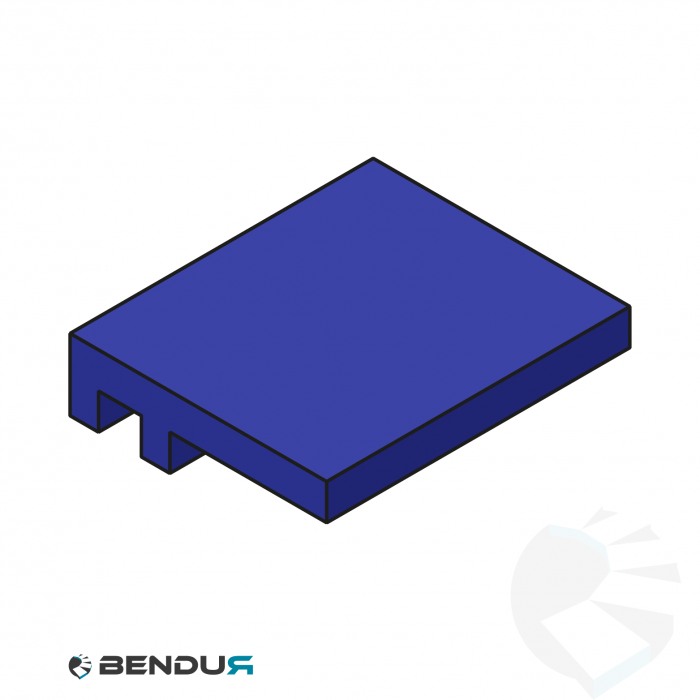 Extruded plastic L-profile | 36x10 blue UHMW-PE