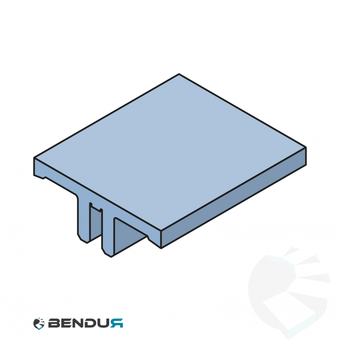 Extruded plastic T-profile | 42x15