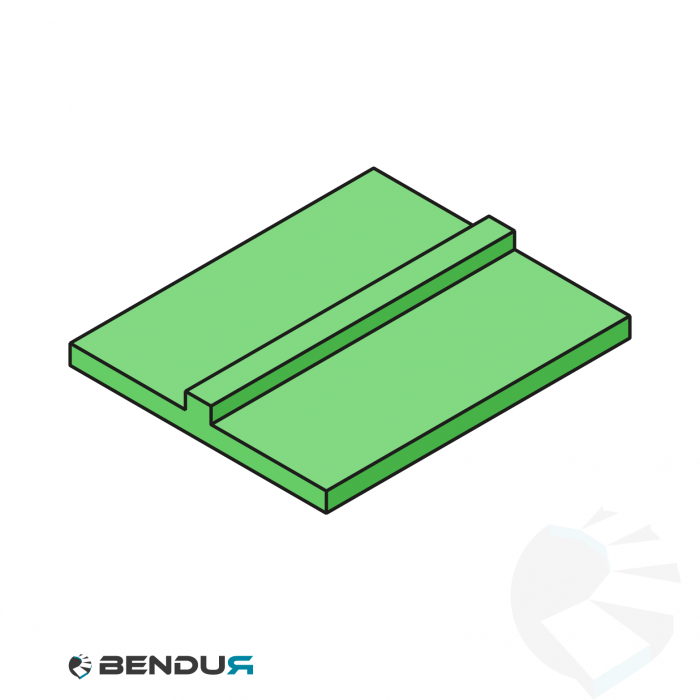 Extruded plastic flat profile | 40x5