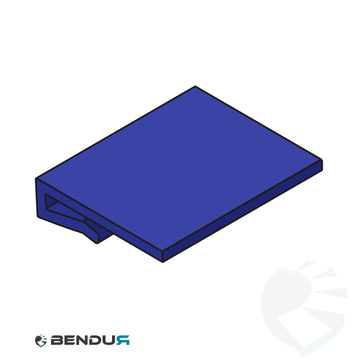 Extruded plastic J-profile | 40x10