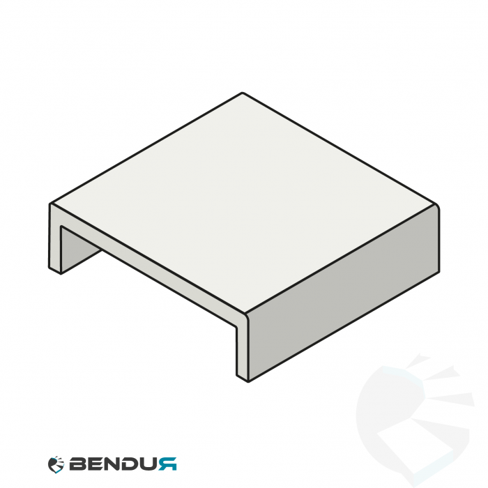 Extruded plastic U-profile | 52x15 Ti-white
