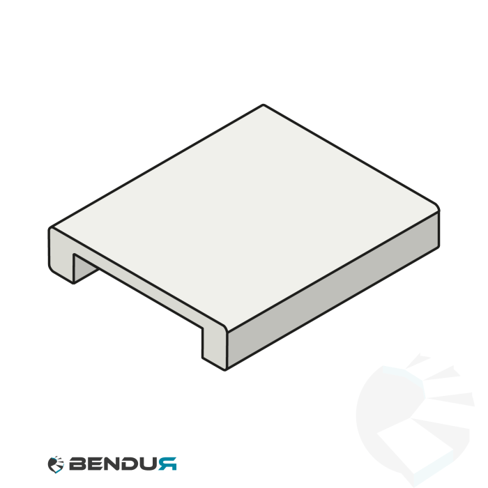 Extruded plastic U-profile | 42x9 Ti-white | l=30m Extruded plastic U-profile | 42x9 Ti-white | l=30m