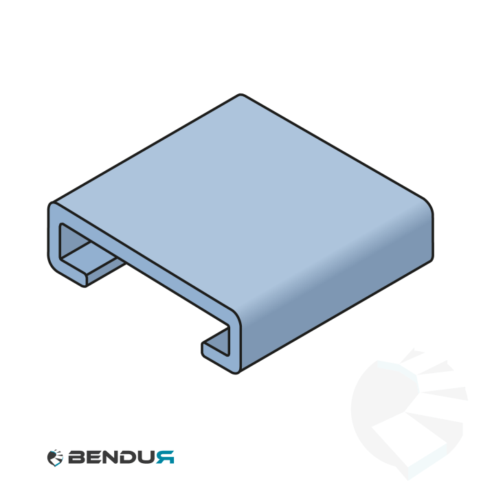 Extruded plastic C-profile | 50x15 blue BluLub
