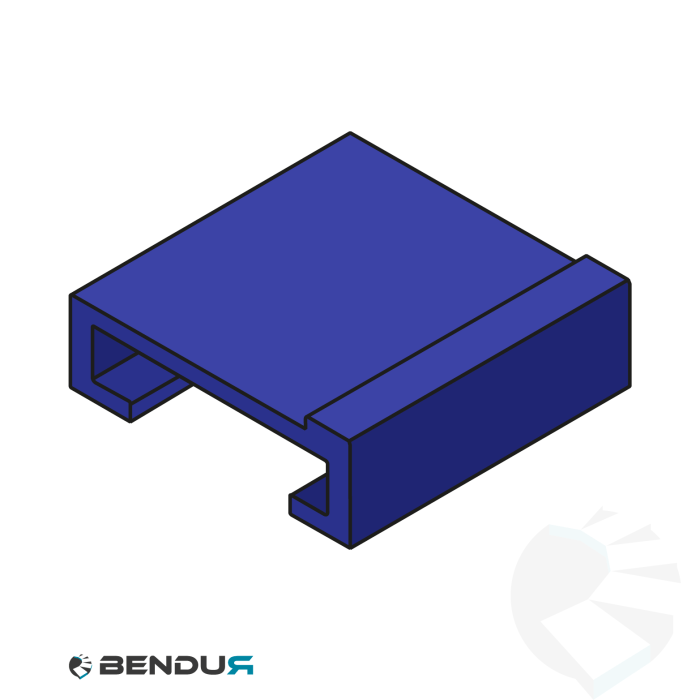 Extruded plastic C-profile | 50x16
