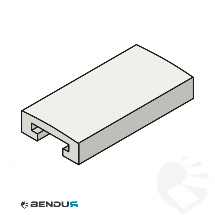 Extruded plastic C-profile | BULGING 20x7