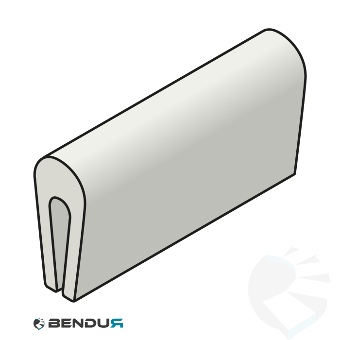 Extruded plastic bar cap profile | R3 Extruded plastic bar cap profile | R3