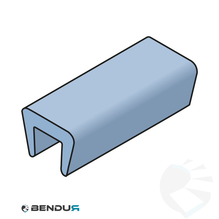 Extruded plastic bar cap profile | 12