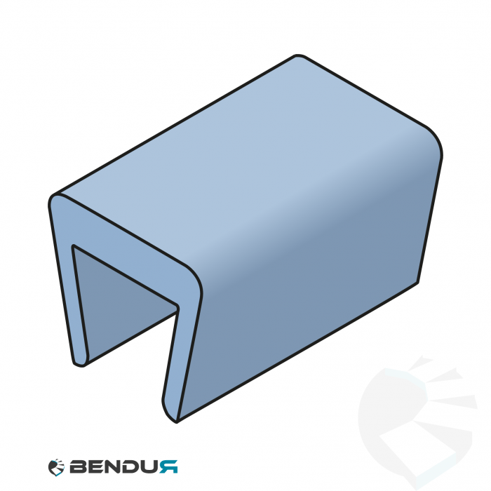 Extruded plastic bar cap profile | 19 Extruded plastic bar cap profile | 19