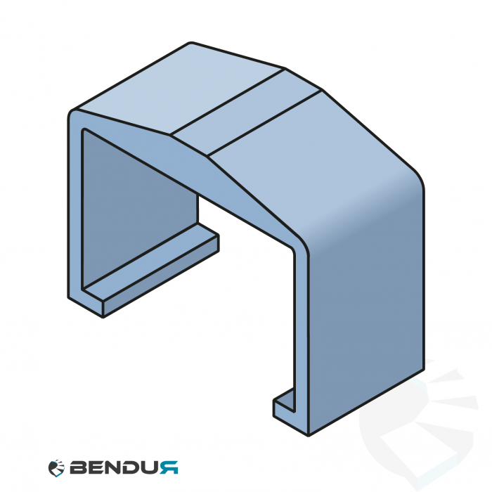 Extruded plastic bar cover profile | 52x41