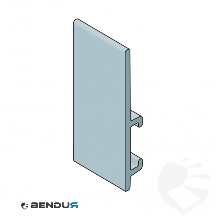 Extruded plastic side guide profile | 18x136 grey UHMW-PE | l=3m