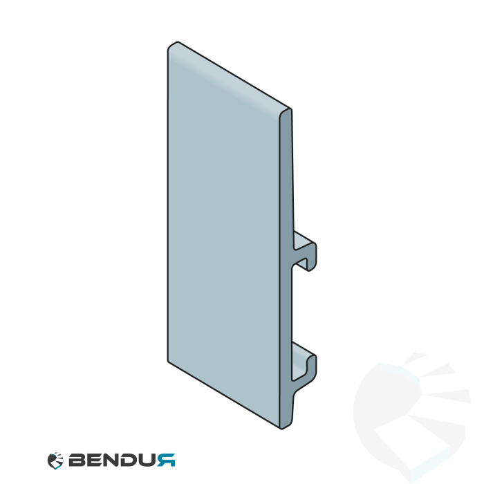 Extruded plastic side guide profile | 140x16 grey UHMW-PE | l=3m Extruded plastic side guide profile | 140x16 grey UHMW-PE | l=3m