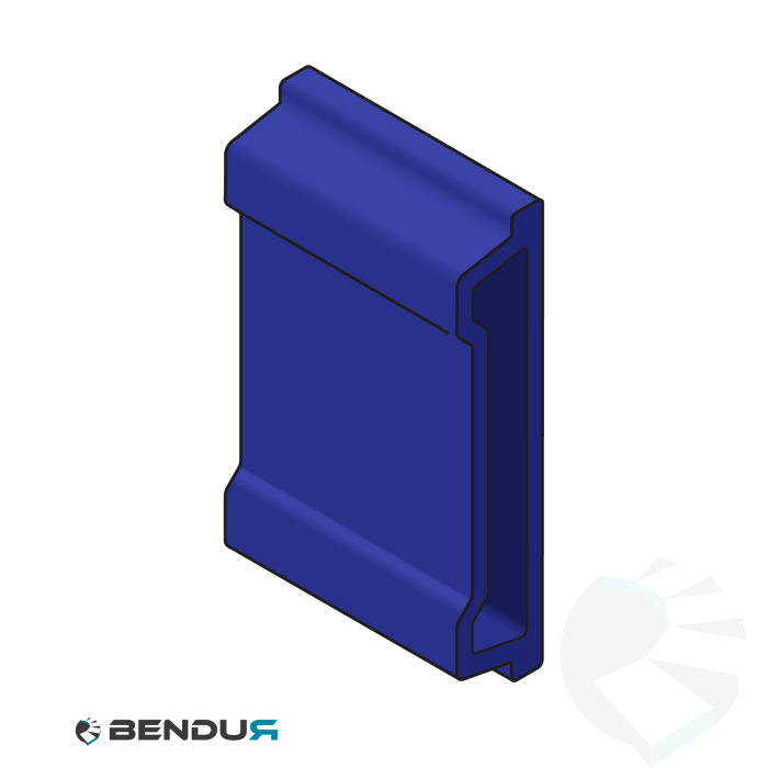 Extruded plastic side guide profile | 78x16