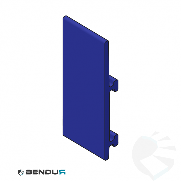 Extruded plastic side guide profile | 18x140 blue UHMW-PE | l=3m